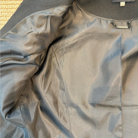 Karl Lagerfeld tweed zip-up blazer - black buttons. Chic  & classic - sz 12 - Picture 10 of 14